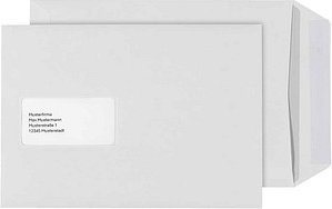 STEINMETZ Versandtaschen DIN B5 mit Fenster weiß 500 St.