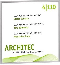 Thumbnail - SignSystems® Türschild New Age Metall silber 12,0 x 12,0 cm, 1 St.