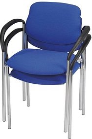 Nowy Styl Besucherstühle Styl blau Stoff, 2 St.