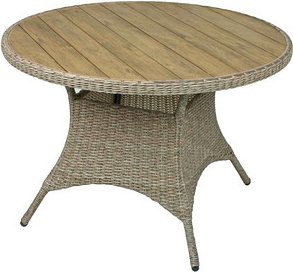 Thumbnail - Garden Pleasure Gartentisch BASTIA braun rund Ø100 x Ø100 x 73,0 cm