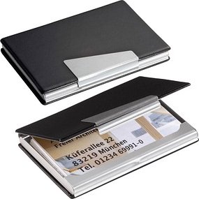 SIGEL Visitenkartenetui schwarz, für bis zu 20 Visitenkarten