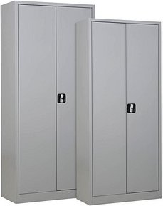 Gürkan Metallschränke 109079 lichtgrau 92,0/80,0 x 42,0/38,0 x 195,0/180,0 cm, aufgebaut, 2 St.