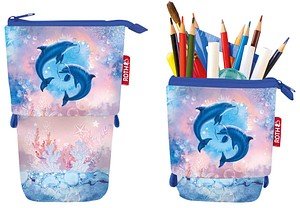 ROTH Schlampermäppchen Delfine Motiv, 13,5 x 6,0 cm