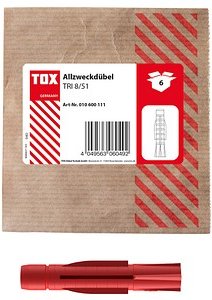 TOX TRI 8/51 010600111 Universaldübel Ø 8 mm x 51 mm, 6 St.
