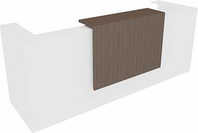 Thumbnail - Quadrifoglio Empfangstheke gerade, weiß, eukalyptus 285,0 x 88,0 x 113,0 cm