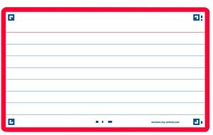 Thumbnail - OXFORD Karteikarten FLASH 2.0 DIN A7 weiß, rot liniert, 80 St.