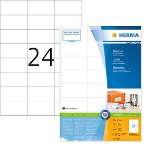 Thumbnail - 4.800 HERMA Etiketten 4615 weiß 70,0 x 37,0 mm