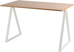 PAPERFLOW easyHome LV9 Schreibtisch buche rechteckig, A-Fuß-Gestell weiß 110,0 x 60,0 cm