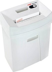 HSM Pure 220 Aktenvernichter mit Partikelschnitt P-4, 4 x 25 mm, bis 7 Blatt, weiß