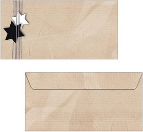 SIGEL Weihnachtsbriefumschläge Christmas Wrapping DIN lang ohne Fenster