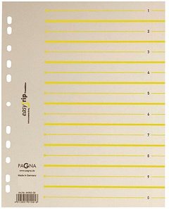 PAGNA Trennblätter Easy Rip DIN A4 1-0 chamois/gelb, 225 g/qm, 100 St.
