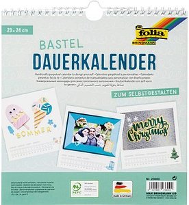 folia Kalender zum Selbstgestalten 23,0 x 24,0 cm jahresunabhängig, 1 St.