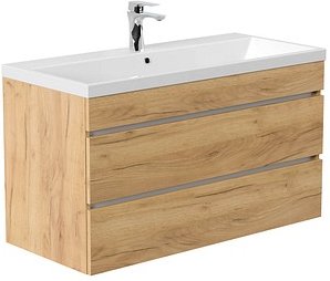 Thumbnail - POSSEIK Waschbecken mit Unterschrank FELLINI 100 eiche gold 100,0 x 48,0 x 58,4 cm