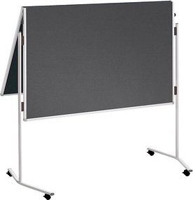 FRANKEN Moderationswand ECO klappbar 120,0 x 150,0 cm grau