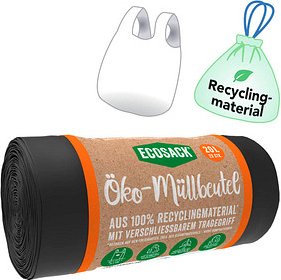 ECOSACK® Öko-Müllbeutel 20,0 l schwarz 20 µm, 20 St.