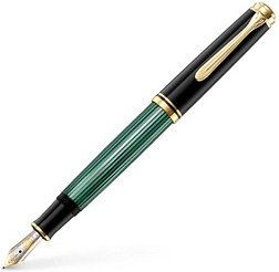 Thumbnail - Pelikan Souverän M600 Kolbenfüller schwarz/grün/gold B (breit), 1 St.