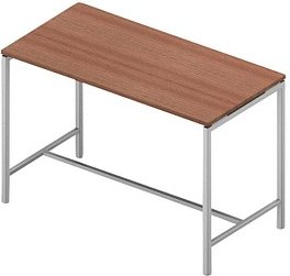 Quadrifoglio Konferenztisch Creo nussbaum rechteckig, 4-Fuß-Gestell weiß, 160,0 x 80,0 x 107,0 cm