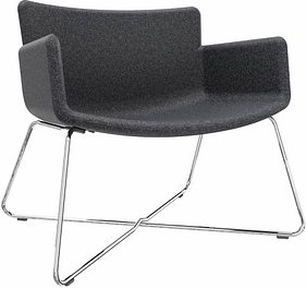 Thumbnail - fm Sessel LODUS anthrazit chrom Stoff, 1 St.