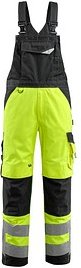 MASCOT® unisex Warnschutz-Latzhose Newcastle gelb, schwarz Größe 64