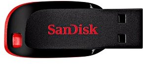 SanDisk USB-Stick Cruzer Blade schwarz, rot 32 GB, 1 St.