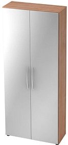 HAMMERBACHER Aktenschrank 4100, V4100/N/S/BM nussbaum, silber 4 Fachböden 80,0 x 34,6 x 188,0 cm