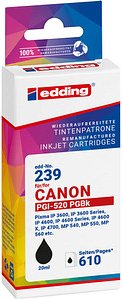 Thumbnail - edding EDD-239 schwarz Druckerpatrone kompatibel zu Canon PGI-520 BK