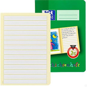 OXFORD Schreiblernheft Lineatur 2G liniert DIN A5 ohne Rand, 16 Blatt