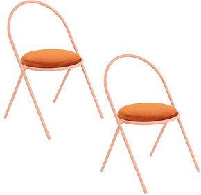 2 meet powered by PAPERFLOW Besucherstühle SATURNE CHSATX2V.17.27 rost Stoff