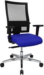 Topstar Bürostuhl Profi Net 11, PS59H T38 Stoff blau, Gestell alu