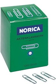 NORICA Büroklammern silber verzinkt, 1.000 St.