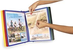 Thumbnail - tarifold Sichttafelsystem EASY LOAD 434909 DIN A4 farbsortiert mit 10 St. Sichttafeln