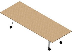 Quadrifoglio Konferenztisch SERENITY eiche rechteckig, A-Gestell weiß, 320,0 x 120,0 x 75,0 cm