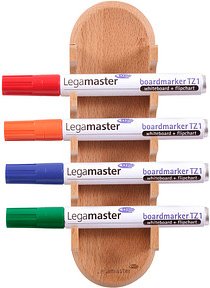 Legamaster magnetischer Stiftehalter WOODEN braun Holz 4 Fächer 6,2 x 3,9 x 24,0 cm