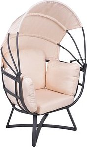 Thumbnail - Garden Pleasure Loungesessel DELOS beige, schwarz Metall