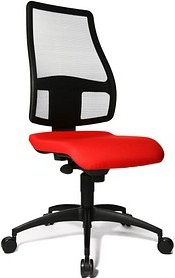 Thumbnail - Topstar Bürostuhl Syncro Net, SN100 T31 Stoff rot, Gestell schwarz