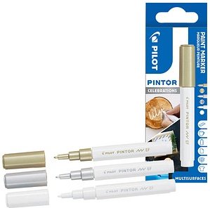 Thumbnail - PILOT Pintor Celebrations Kreativmarker farbsortiert 1,0 mm, 3 St.