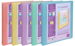 Thumbnail - Exacompta Kreacover Präsentationsringbuch 4-Ringe farbsortiert 4,0 cm DIN A4, 15 St.