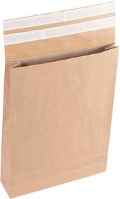 flexiPAK Faltentaschen classic Doppelfixverschluss ca. DIN A3 ohne Fenster braun mit 8,0 cm Falte, 300 St.