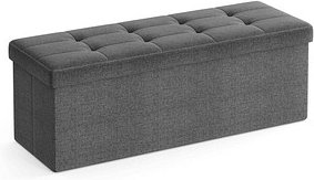 Thumbnail - SONGMICS Sitztruhe LSF77K grau Stoff 110,0 cm