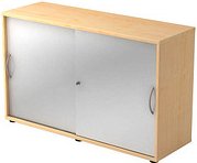 HAMMERBACHER Schiebetürenschrank 1752S, V1752S/3/S/BM ahorn, silber 1 Fachboden 120,0 x 40,0 x 74,8 cm