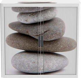 PAPERFLOW easyOffice Rollladenschrank Steine ohne Fachböden 110,0 x 41,5 x 104,0 cm