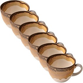 HEART & SOUL Kaffeetassen Perfect Match Cumin hellbraun 0,21 l, 6 St.