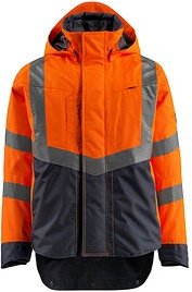 Thumbnail - MASCOT® unisex Warnjacke Harlow orange, schwarzblau Größe 3XL