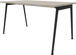 Quadrifoglio X3 Schreibtisch beton rechteckig, 4-Fuß-Gestell grau 140,0 x 80,0 cm