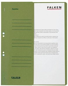 FALKEN Ösenhefter Karton grün DIN A4, halber Deckel, 50 St.