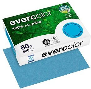 Thumbnail - Clairefontaine Recyclingpapier Evercolor dunkelblau DIN A4 80 g/qm 500 Blatt