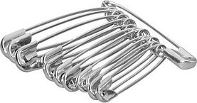 Gowi Sicherheitsnadeln silber, 12 St.