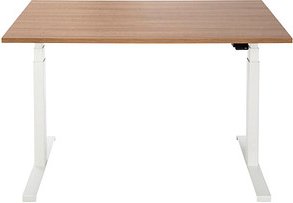 ith möbel EasyT elektrisch höhenverstellbarer Schreibtisch kirschbaum rechteckig, T-Fuß-Gestell weiß 120,0 x 80,0 cm