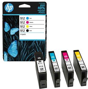 HP 912(6ZC74AE) schwarz, cyan, magenta, gelb Druckerpatronen, 4er-Set