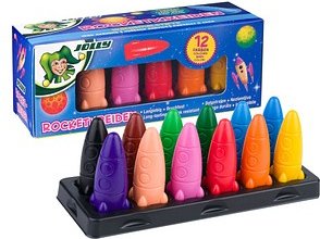 JOLLY Rocket Wachsmalstifte farbsortiert, 12 St.